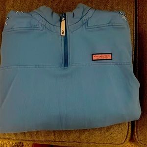 Mens Vineyard Vine quarter zip .  Size Large blue lacrosse sticks
